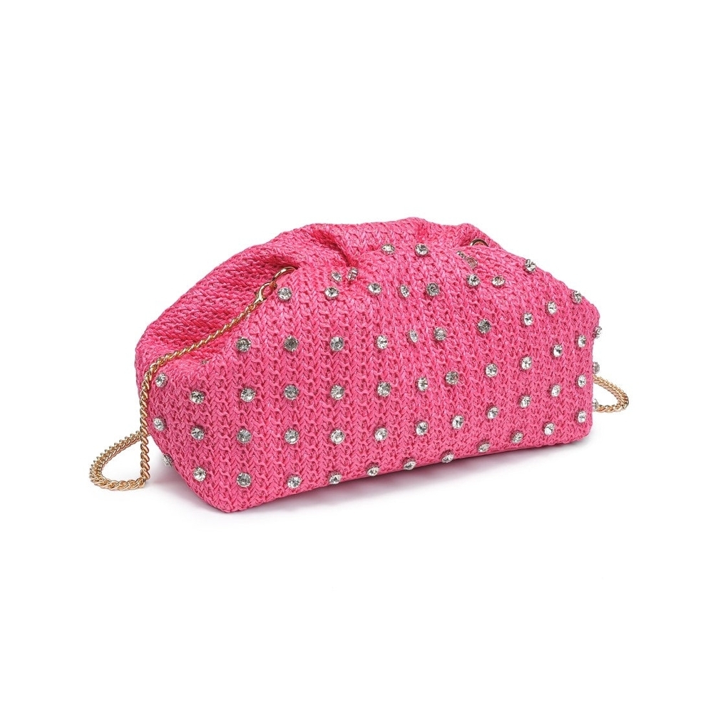 Urban Expressions Mika Clutch Pink Embellished Women's Bag - Picture 3 of 7